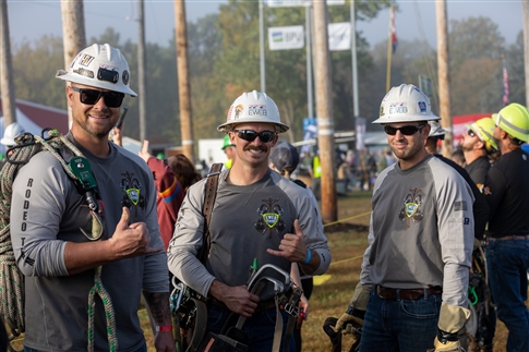 Three man rodeo team at the competition