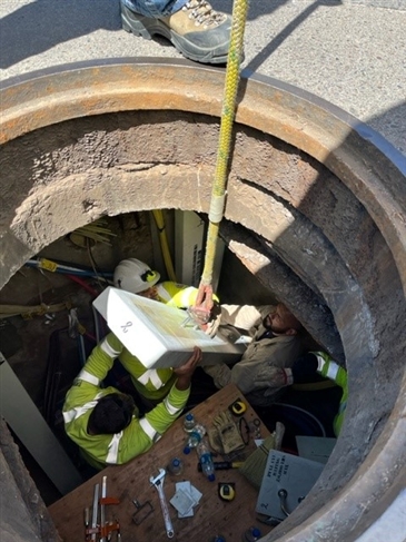 inside the manhole