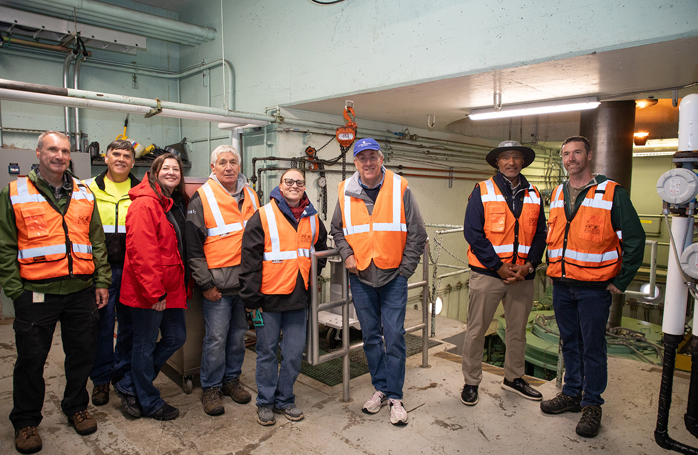 EWEB Generation tour Carmen Powerhouse with Commissioners