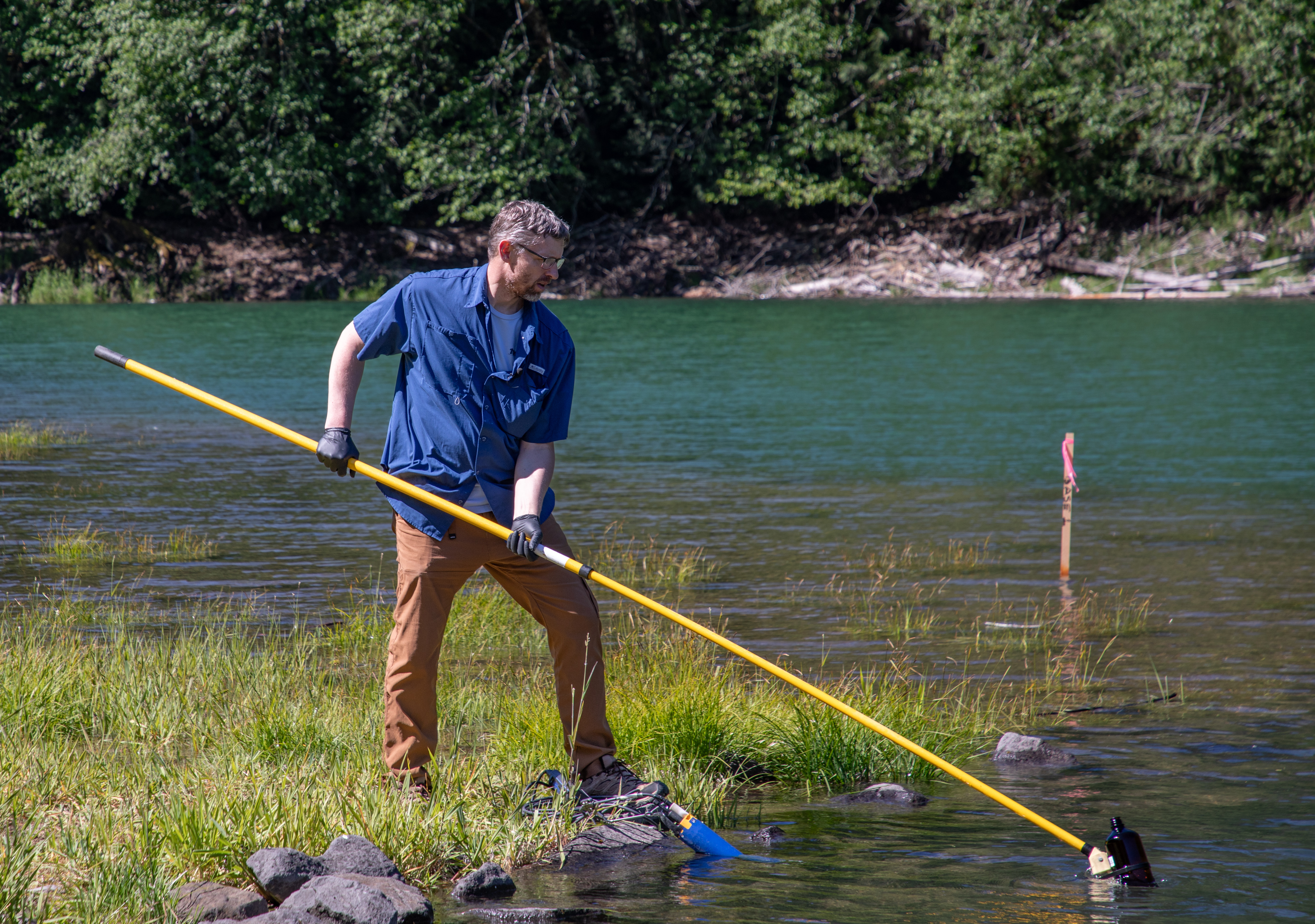 Donahue collects samples at Blue River Reservoir